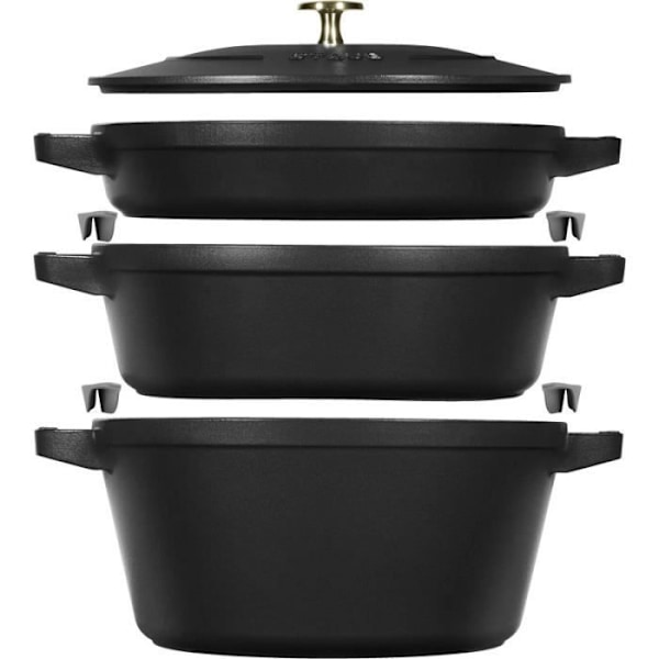 KOKOTTE 3-DELS KRYCKSET, SVART GJUTJÄRN - STAUB Svart