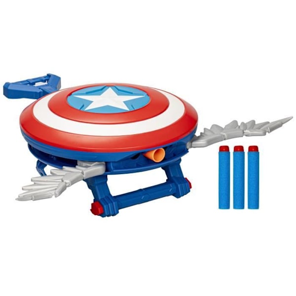 NERF Blaster Skyshot, skjold til udklædning, Marvel Studios Captain America Brave New World, Fra 5 år Flerfärgad