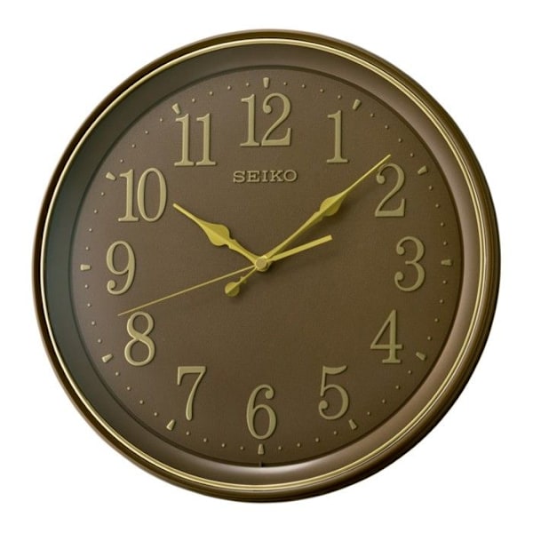 Väggklocka - SEIKO - QXA798B - Brun - 34 cm - Japanskt kvarts kastanj
