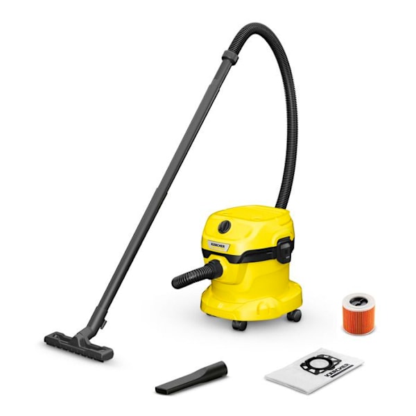 Aspirator til vand & støv Kärcher WD 2 Plus V-12/4/18 C 1.628-009.0 1000 W 12 l bladblæser Gul