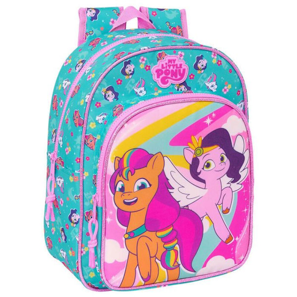 Barnryggsäck - Educa Borras - My Little Pony Magic - Ergonomisk - Sidofickor - 26x11x34cm blå