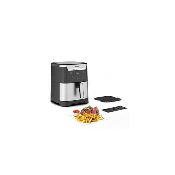 Oliefri frituregryde - Moulinex - EZ801D - 1830 W - 6,5 L - Rustfrit stål Sort, Rustfrit stål