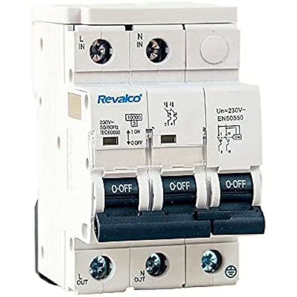 Revalco Iga 2P 32A C 10Ka afbryder - Hvid Vit