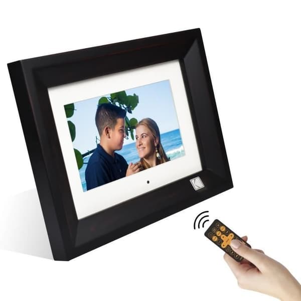 Digital photo frame - KODAK - 7 inches - Automatic slideshow - 4 GB memory - Black