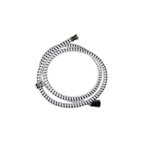 Flexibel duschslang - GENERISK - Vit/Krom - 1,5m - PVC - Korrugerad Vit/Krom