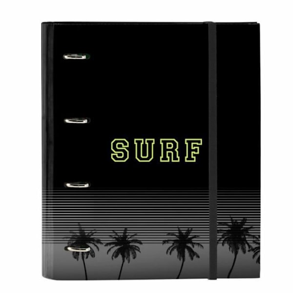 Ringbinders - Safta - Surf - A4 - Sort - Polyester 600D - 4 ringe 35 mm Svart