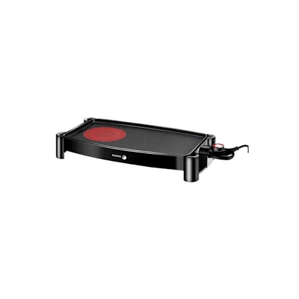 FAGOR 2200W elektrisk plancha - Varm zone 270°C - Non-stick belægning Sort