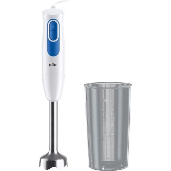 BRAUN MQ20.001M käsisekoitin - 600 W moottori - 2 nopeutta - EasyTwist-järjestelmä Vit
