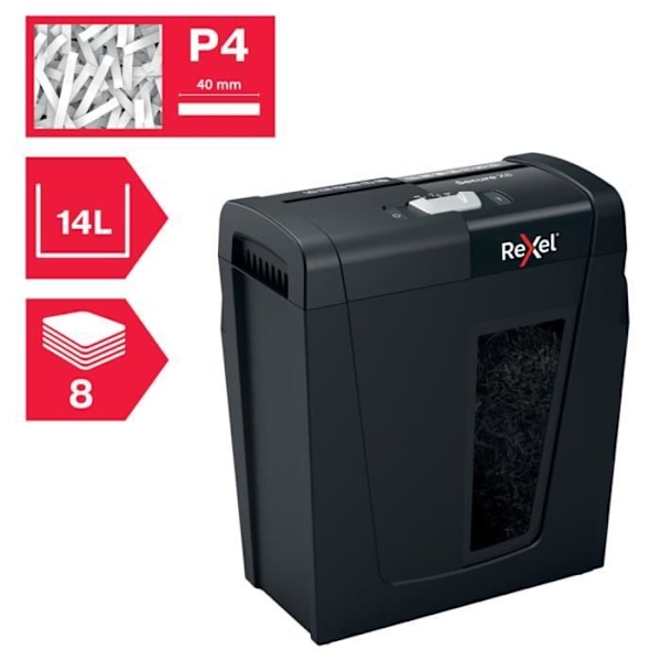 Rexel Secure X8 papirmakulator i tværsnit