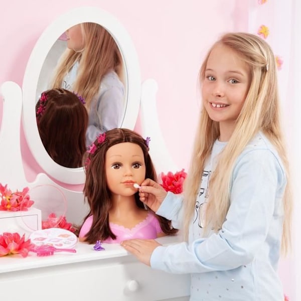 BAYER DESIGN muotoilupää - Charlène Super Model brunette meikillä