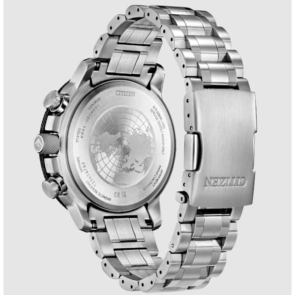 Kello - Citizen - Promaster Sky - Radiokontrolloitu - Ruostumaton teräs - 20 Atm Silver, Svart