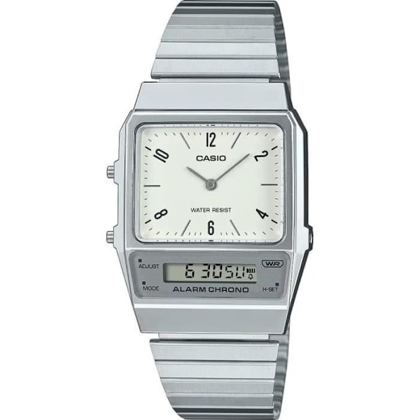 Kello - Casio - AQ-800E-7A2EF - Vedenkestävä 3 Atm - Kaksoisnäyttö - Hopea Pengar