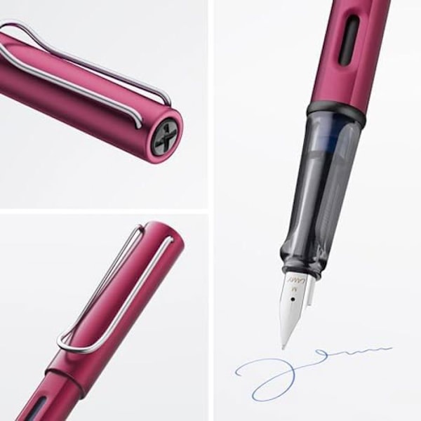 Stylo Plume - LAMY - AL-star - Lätt aluminium - Ergonomiskt grepp - Stålspets M svart lila