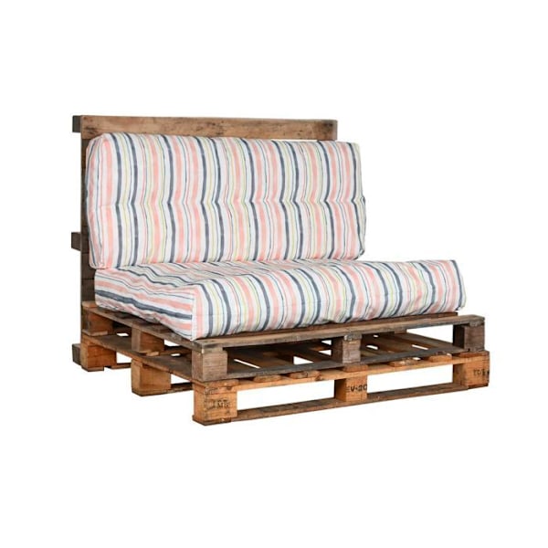 Lattiatyyny - DKD Home Decor - Monivärinen - 120x80x16 cm - Pestävä päällinen - Raidat Flerfärgad