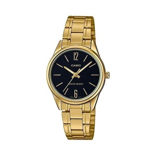 Klocka - Casio - LTP-V005G-1B - Guld - Metall - Kvarts gyllene