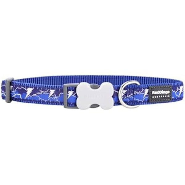 Koiran kaulapanta - PUNAINEN DINGO - Lightning Style - Tummansininen - 41-63 cm - Monivärinen mångfärgad
