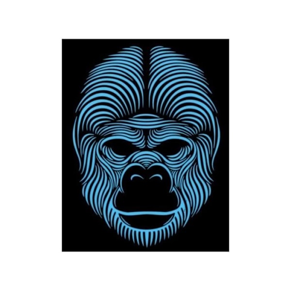 Led Gorilla Mask - ATOSA - Asusteet - Musta - Mixed - Aikuinen Svart