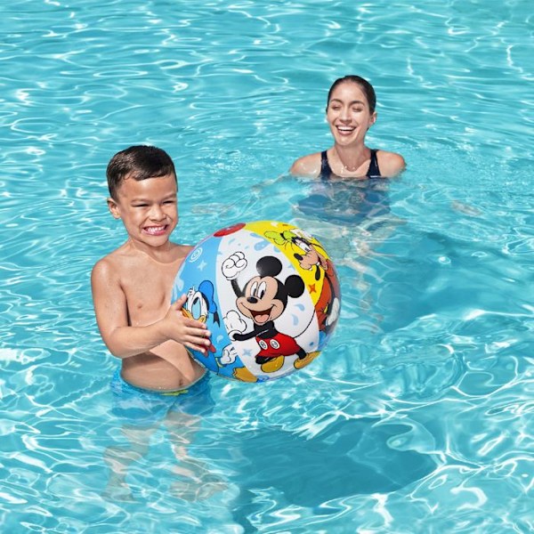 Strandboll - BESTWAY - Mickey & Vänner - 51 cm - Uppblåsbar - Flerfärgad mångfärgad