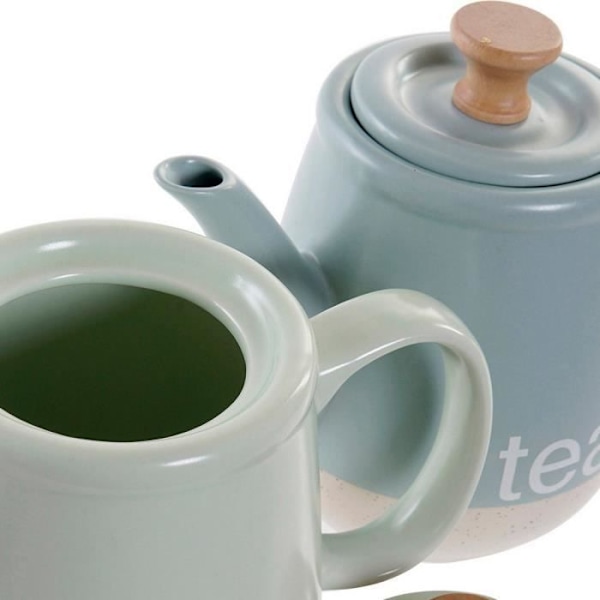 Tekanna - DKD Heminredning - Mint Stengods Blå - 1L - 2 st - Tål inte diskmaskin Mintblå