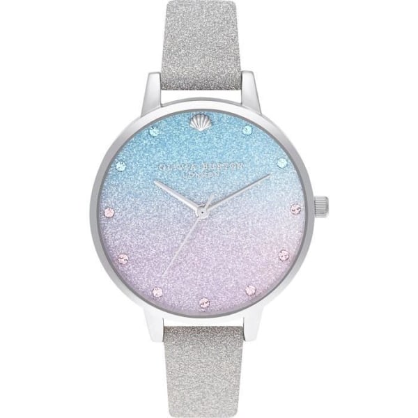 Ur - Olivia Burton - OB16US49 - Glitrende urskive - Blå farve - Trendy stil Glitter, blått