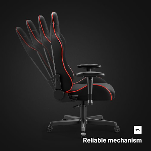 Peli-tuoli - Diablo - X-ST4RTER - Ergonominen - Kankaat - Säädettävät 2D käsinojat Svart