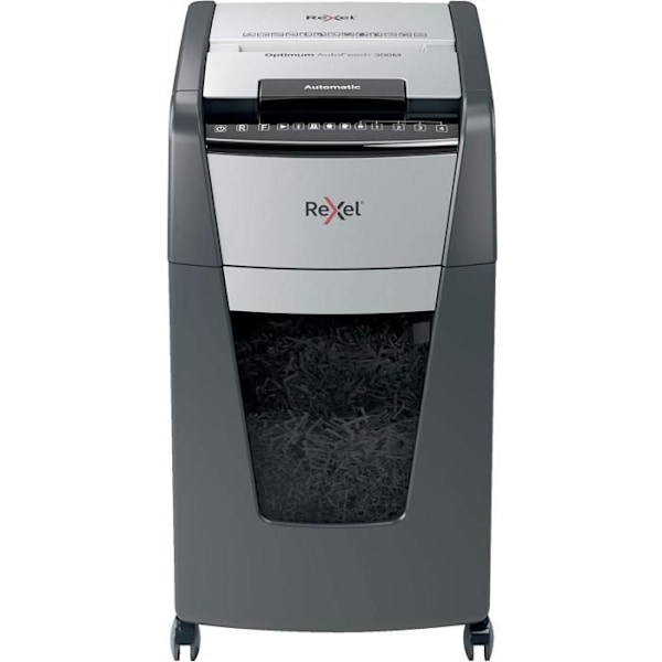 Dokumentskredsrivare - REXEL - Auto+ 300M - Mikrosäkerhetsskärning P5 - 300 Ark - 60 Liter