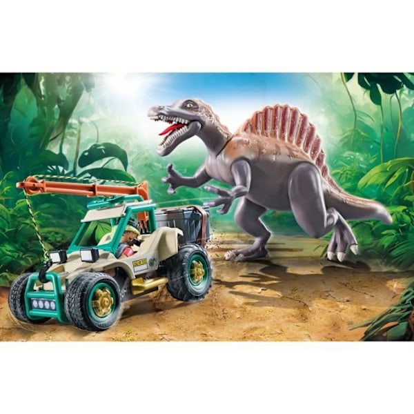 PLAYMOBIL 71820 Spinosaure, forsker og vippekran, Dinos, 60 deler, Fra 4 år Flerfärgad