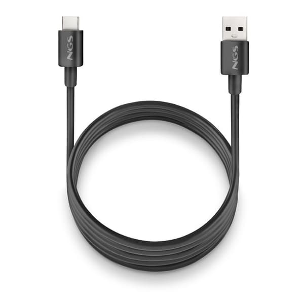 USB-A til USB-C ladekabel - NGS - ZYRO-AC SORT - 1 m - 15W - 480 Mbps