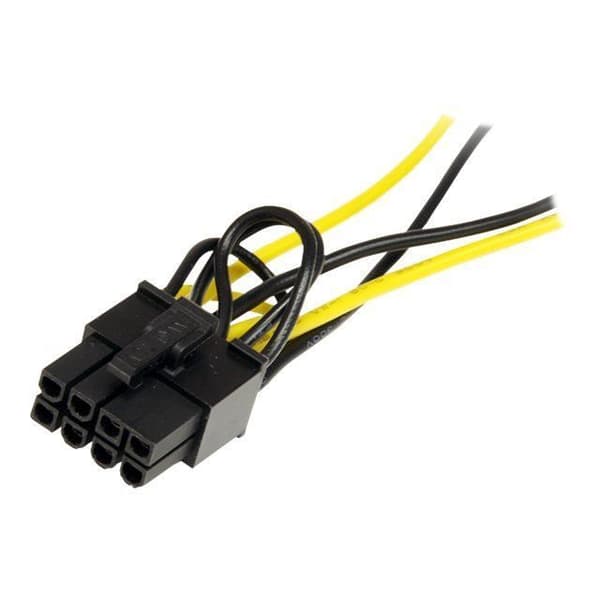 SATA til 8-pin PCI Express-videokort strømadapterkabel - STARTECH.COM - 15 cm - Sort