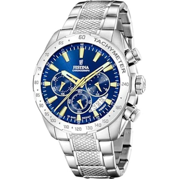 Herrearmbåndsur FESTINA F20668/2 - Quartz - Analog - Sort Læder - Vandtæt 3 ATM