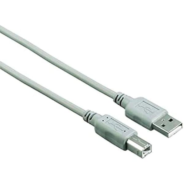 USB 2.0 A-B Kabel - HAMA - 1,5M - Sort - Kompatibel med flashhukommelse - Overførsel 480 Mbps