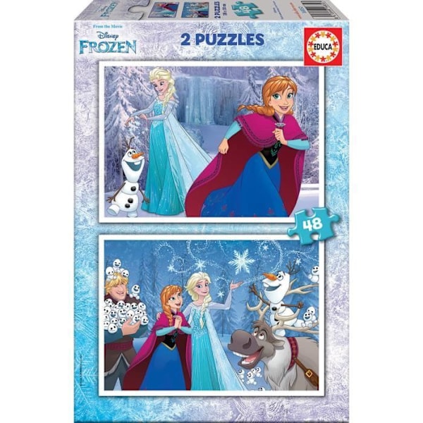 Frozen Puzzle - EDUCA - 2x48 kpl - Lapsille yli 4-vuotiaille Flerfärgad