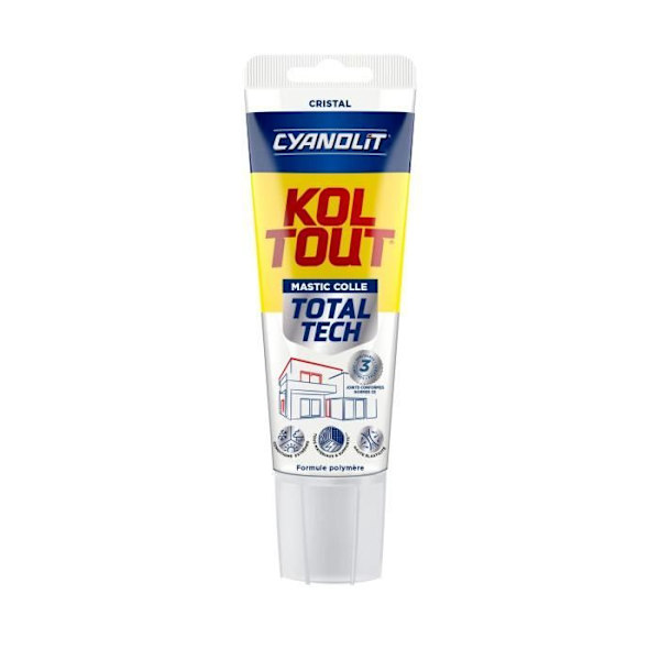 Fastgørelses- og tætningslim - CYANOLIT - Total tech - Cristal - Tube 125 ml - Transparent - Alsidig og fleksibel
