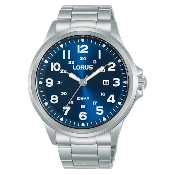 Ur - LORUS - Blå skive - Rustfrit stål - Analog - Forbedret vandtæthed Quartz bevægelse