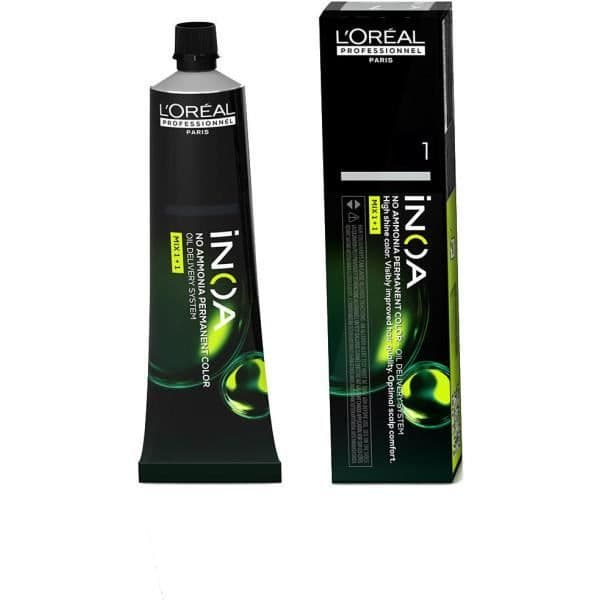 Pysyvä hiusväri ilman ammoniakkia - L'Oreal - Inoa - Musta - Unisex - 60g Sort