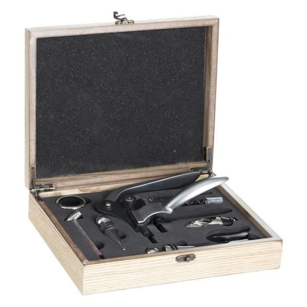 Coffret Sommelier - Marc - 9 Pladser - Træ - Grå - 9 Rum
