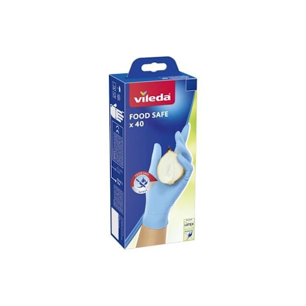 Elintarviketurvaglobit - VILEDA - 40 Yksikköä - 100% Nitrailia - S/M - Maksimaalinen Suojaus