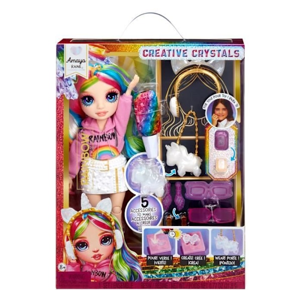 Rainbow High Cristal Poupée Mannequin 27 cm - Amaya Regnbåge