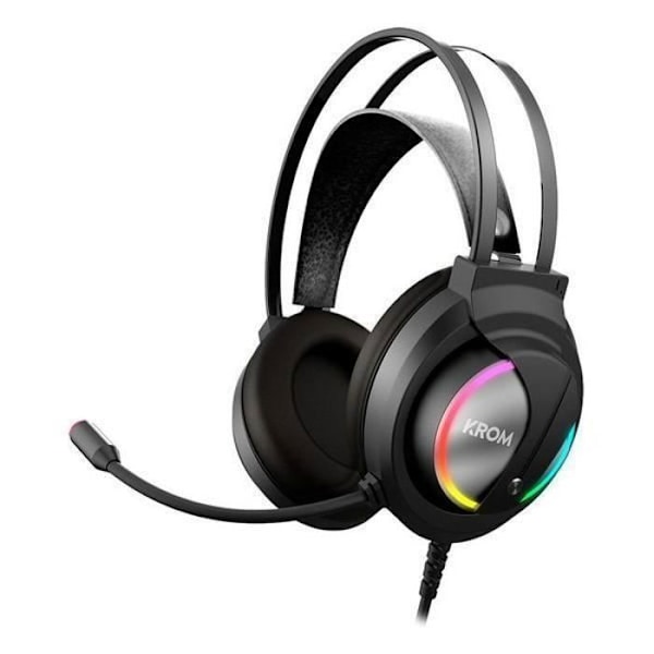Krom Kappa RGB pelikuulokkeet mikrofonilla - musta svart