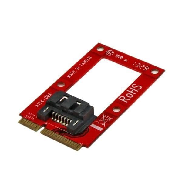 mSATA til SATA-adapter - STARTECH - MSAT2SAT3 - 6 Gb/s - Rød - Intern