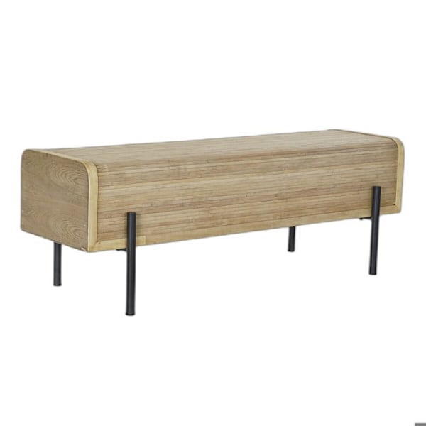 Træ og metal bænksæde DKD Home Decor naturlig