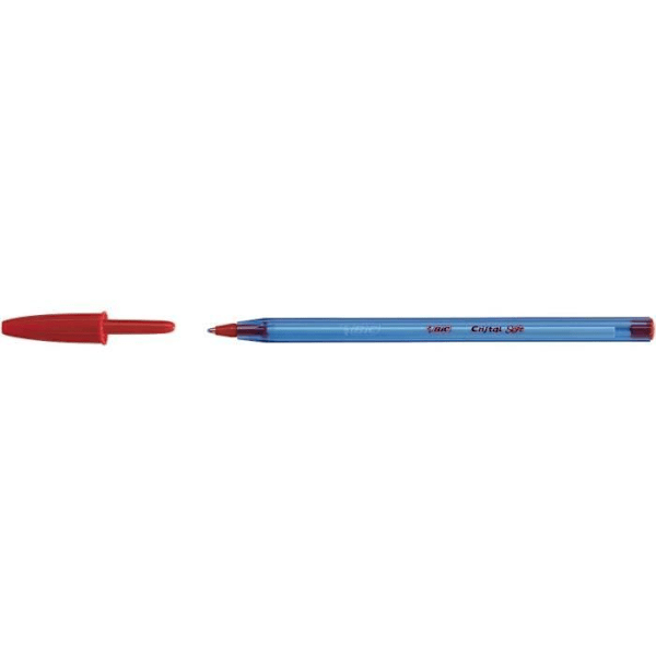 Stylo bille - BIC - CRISTAL SOFT - Medium spids 1,2 mm - Rød blæk - EasyGlide Röd