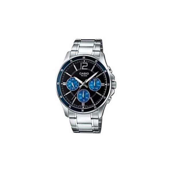 Kello - CASIO - MTP-1374D-2A - Monitoimi - 3 mittaria - Vesitiiviys 5 ATM Silver