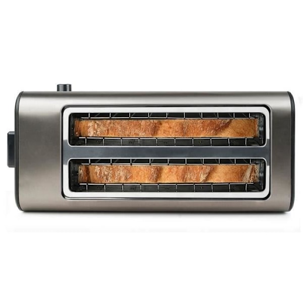 Leivänpaahdin - BLACK+DECKER - BXTO1500E - 2 erittäin pitkää paikkaa - 7 tasoa - 3 toimintoa Rustfrit stål