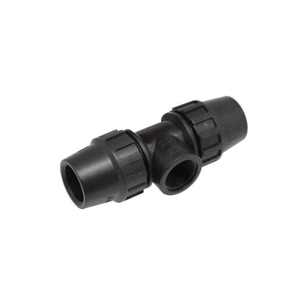 Rörkoppling ''T'' Gängad Hon 32mm (1'') Aqua Control Grå