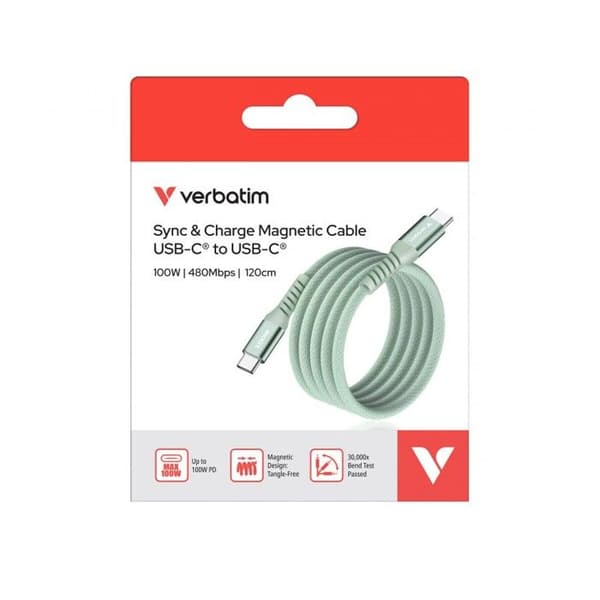 VERBATIM CABLE USB-C/USB-C 100W VERT