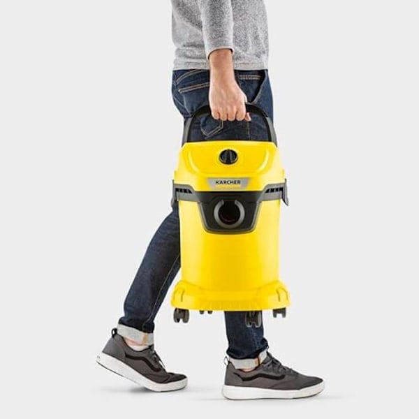Vesi- ja pölynimur - KARCHER - WD 3 V-17/4/20 - 1000 W - 17 L - Monitoiminen Gul svart