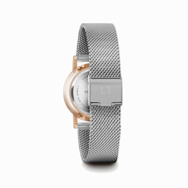 Miltner klocka Mini Rose Silver 28mm silver kvartsstål MLW0020 Sølv, Pink