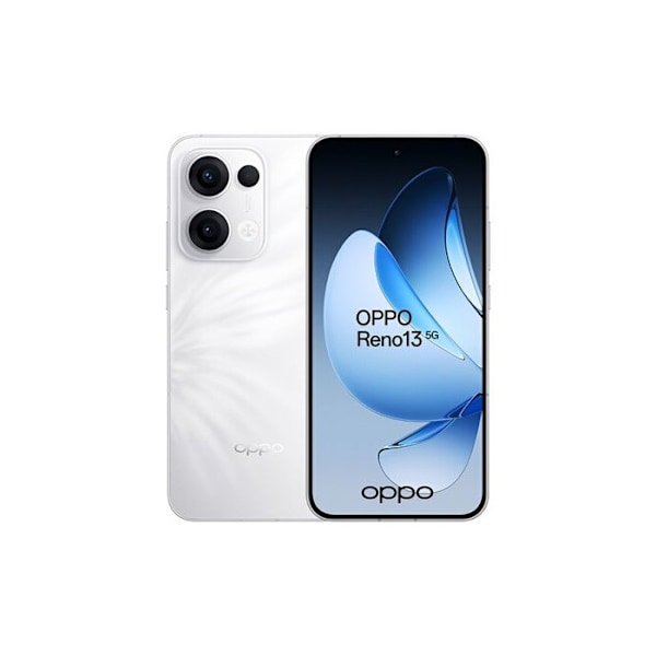 Älypuhelin - OPPO - Reno13 5G - 12GB RAM - 256GB - 50MP - 6.6" AMOLED 120Hz - IP69 - 5600mAh Vit