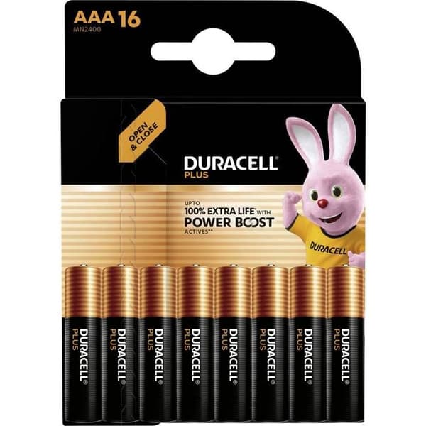 Duracell Plus Power Boost MN2400 Pile LR3 (AAA) 1,5 V 16 kpl